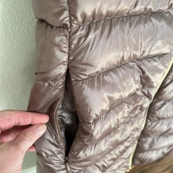 Herno long hooded vest size 44 mauve /purple - Picture 5 of 10